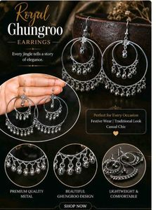 Royal Ghungroo Hoop Earrings