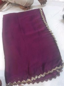 Elegant Purple Blouse with Embellishments