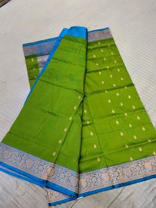 Pure Silk Kanjivaram Saree With Blouse Pis