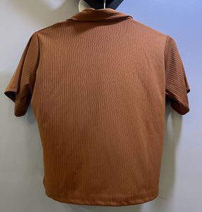 Brown Ribbed Co-ord Sets