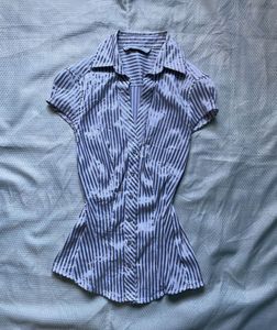 Zara Striped Button-Up Shirt