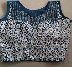 🪼 floral Net Teal lehanga 🦋