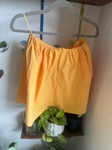 Flowy Orange Bubble Tube Top🍊