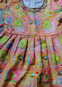 Beautiful Peach Printed Kurta Set