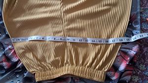 Pleated Beige Palazzos