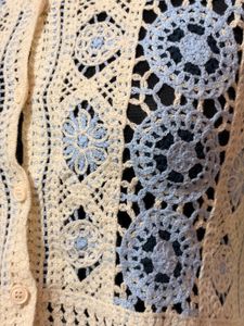 Crochet Button-Up Cardigan