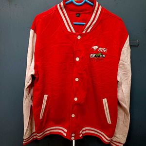 90%.off Sale Vintage Red &amp; Grey Varsity Jacket