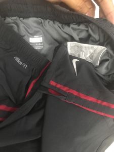 Black Nike Dri-Fit Shorts With Red Line compressio