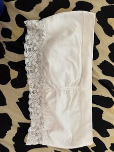 White Lace Trimmed Comfort Bra