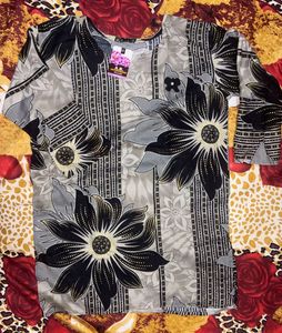 Elegant Floral Print Kurta