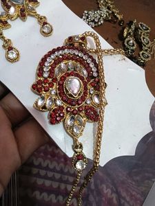 Red and Gold Jewelry Set