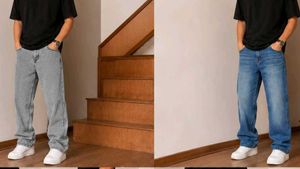 Men's Relaxed Fit Jeans (Grey &amp; Blue) combo offer