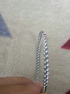 Silver Tone Twisted Bangle Bracelet