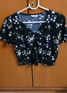Floral Print Crop Top - L/XL Size