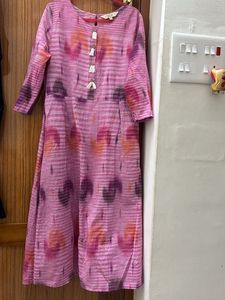 Pink Umbrella Cut Kurta