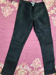 Black Faux Leather Pants