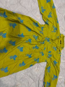 Yellow Bird Print Kurta🌷(not even wore once)
