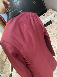 Men's Burgundy Suit Set