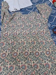 Floral Print Cotton Kurta