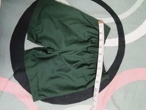 Dark Green Casual Pants