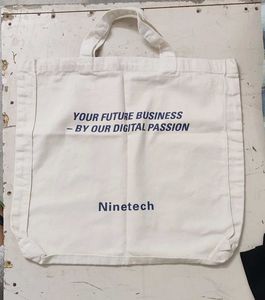 Canvas Tote Bag with Hexagon Design
