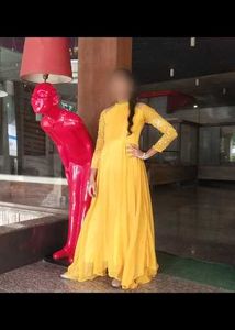 Elegant Yellow Ethnic haldi gown