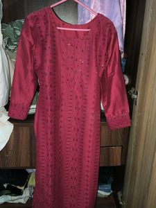 Beautiful Maroon Kurta