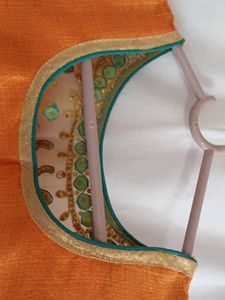 Orange Embroidered Blouse
