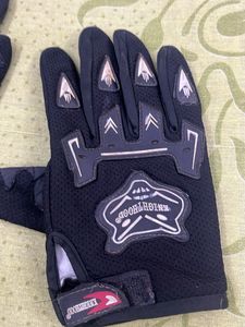 Black Motorcycle Gloves