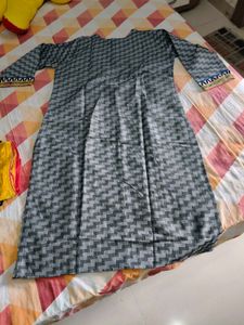 Stylish Printed Grey Kurta