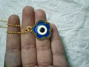Evil Eye Flower Pendant Necklace