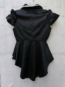New with tag Korean Chic Black Peplum Top