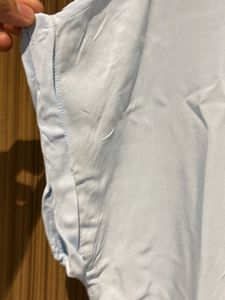 Light Blue Tie-Front Top