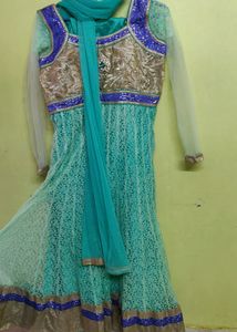 One time worn, very good condition floor length anarkali...