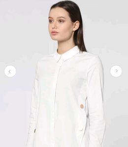 White Button-Detail Shirt