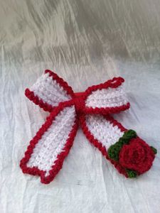 Crocheted  Bow Hair Clip