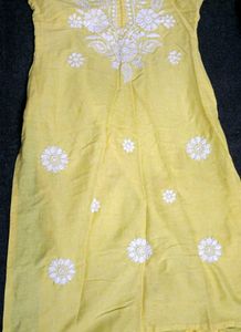 Yellow Chikankari Kurta