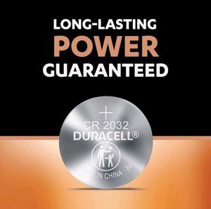 Duracell CMOS CR2032 Lithium Battery (Pack Of 2)