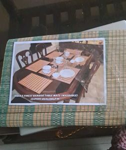 Bamboo Dining Table Mats Washable