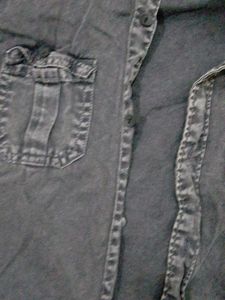 Men's "Super Cool" Washed Denim Shirt