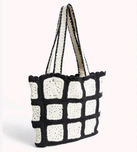 Pure Cotton Crochet Woven Bag
