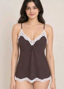 Cozy Lace Trim Sleep Camisole