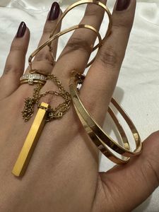 Anti Tarnish Jewellery Set Gold