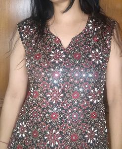 Sale !!!Patterned Sleeveless Top
