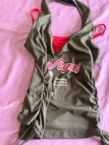 Las Vegas Graphic Halter Top
