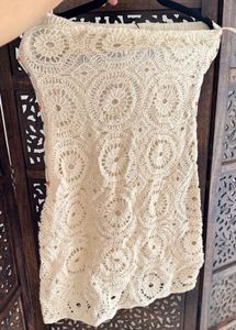 Zara Limited Edition Beaded Crochet Mini Dress