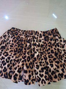 Leopard Print Mini Skirt