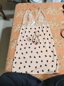 Cute Heart Print Nightgown