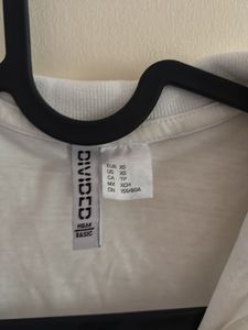 White Cropped Polo Top