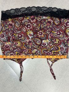 Paisley Print Camisole Top with Lace Trim
